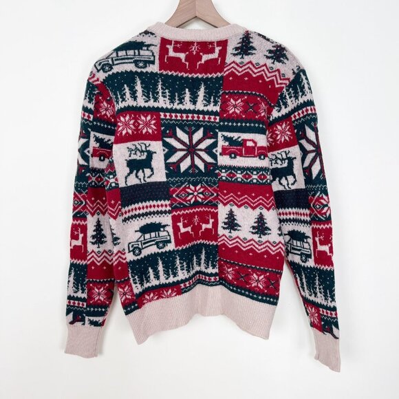 Kiel James Patrick The Christmas Patchwork Sweater Fair Isle Winter Holiday KJP - Picture 10 of 12